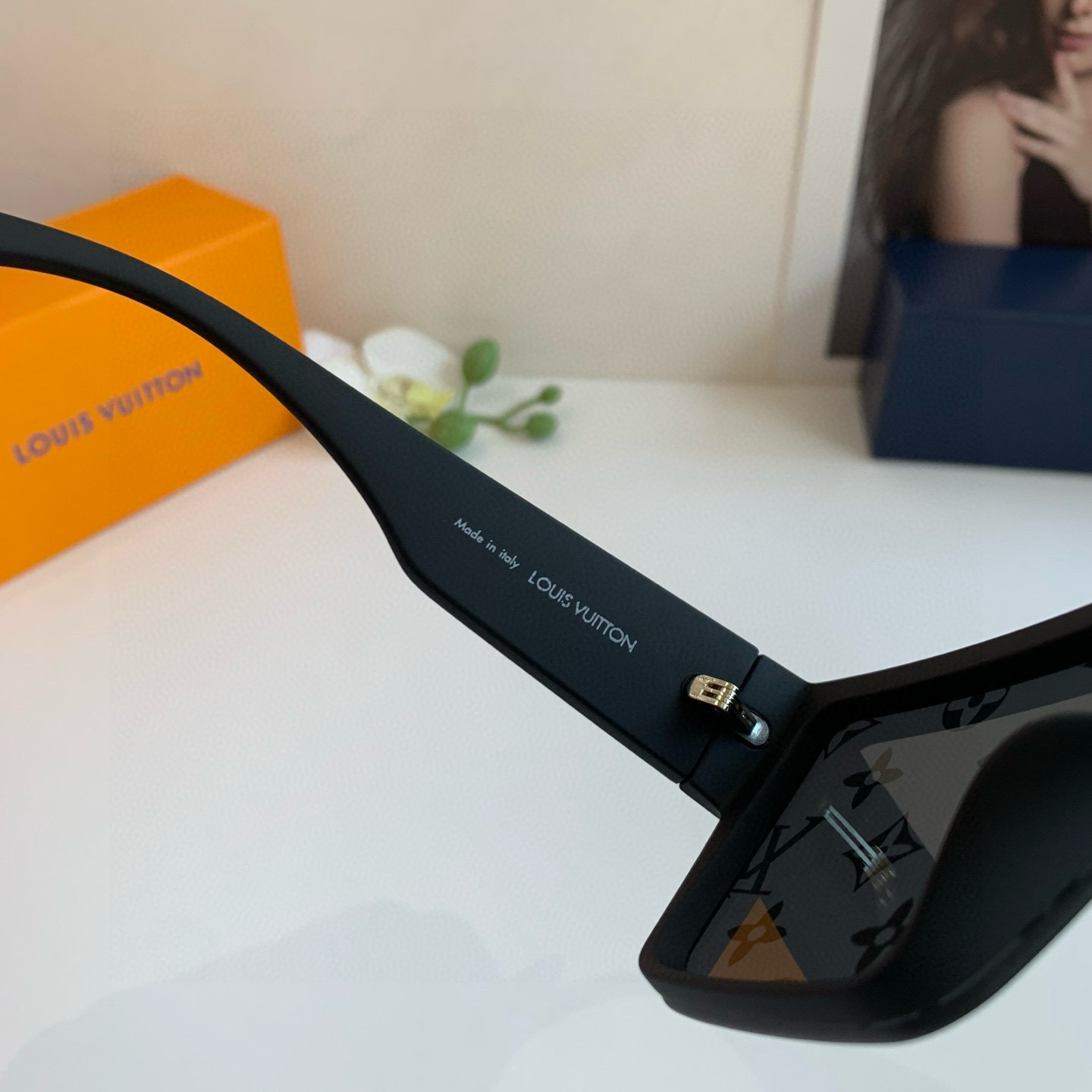 LOUIS VUITTON ルイヴィトン サングラス フレーム かっこいい メンズ レディース ブラック - 画像 7