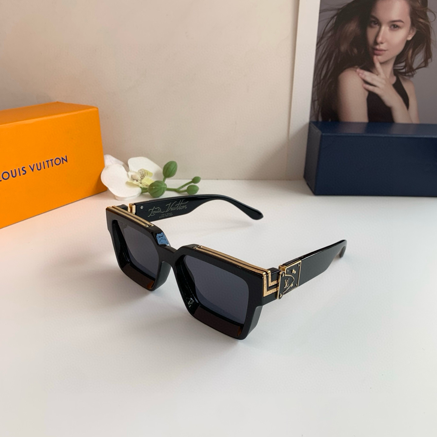 LOUIS VUITTON ルイヴィトン サングラス フレーム メンズ レディース ブラック ブラウン 2色展開 - 画像 2