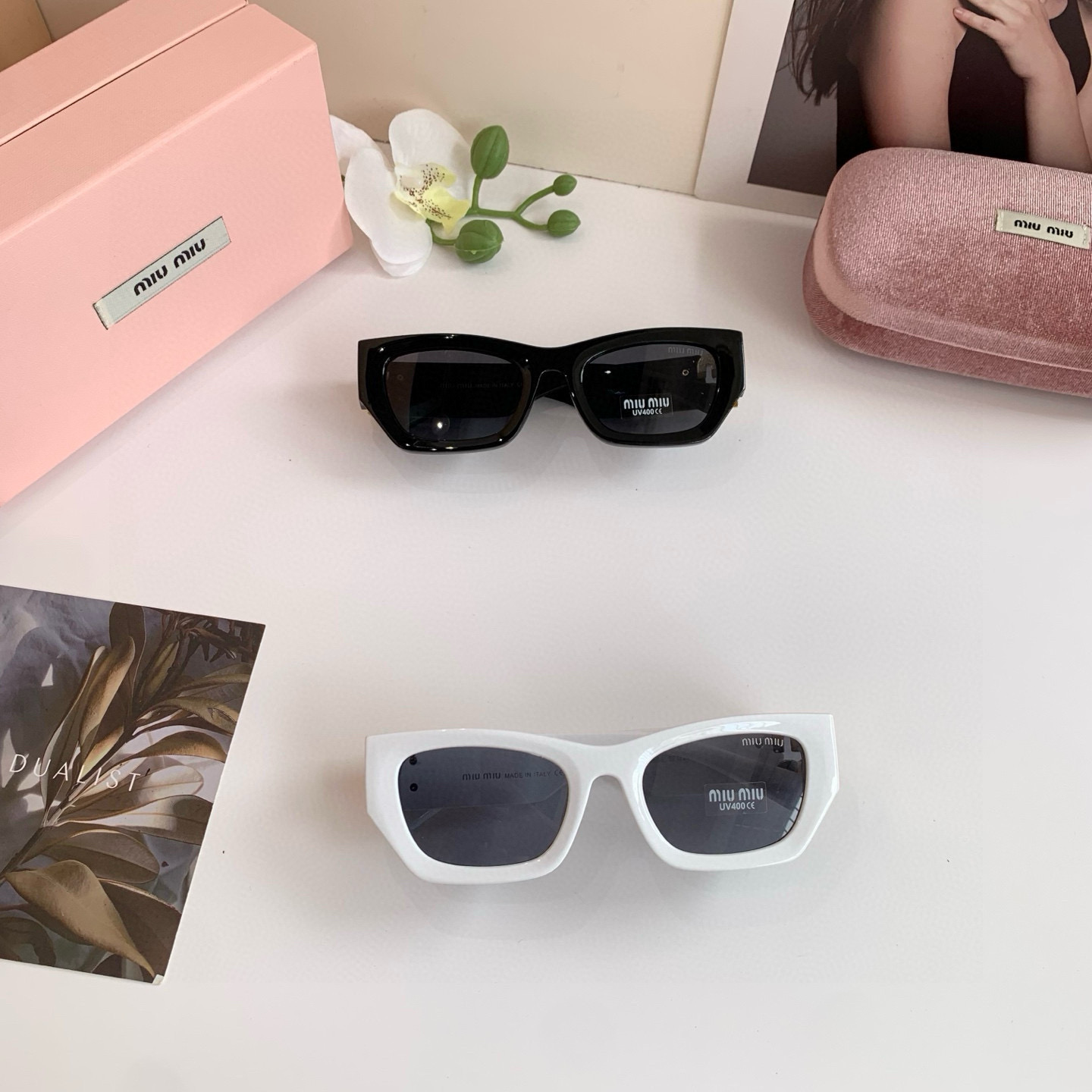 MIU MIU ミウミウ メガネ フレーム 男女兼用 フレーム メンズ レディース 防紫外线 サングラス ホワイト ブラック - 画像 9