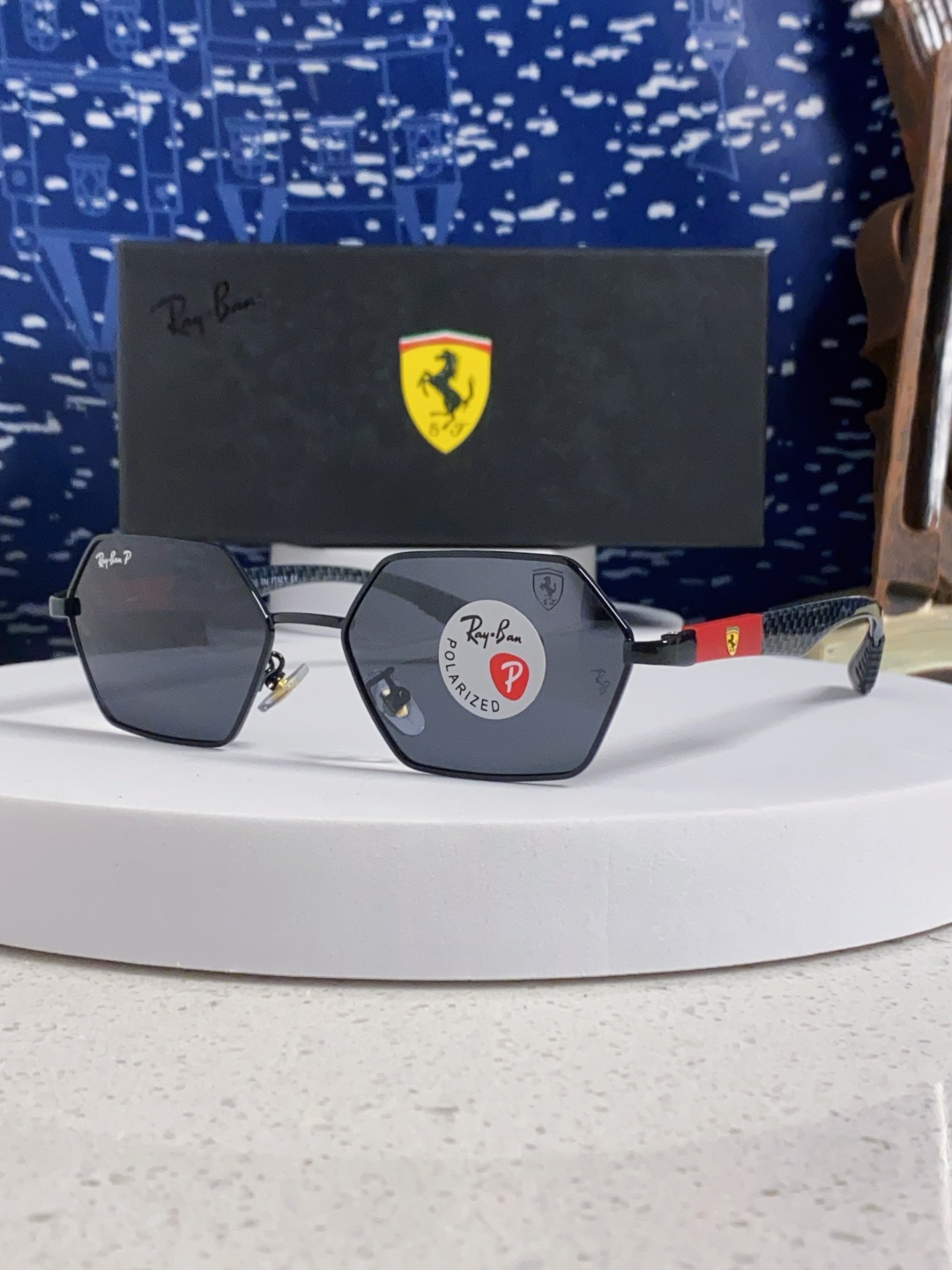 RAYBAN レイバーン メガネ サングラス RB3137 フェラーリ ポラライズド 男女兼用 プラスチック製 全6色展開