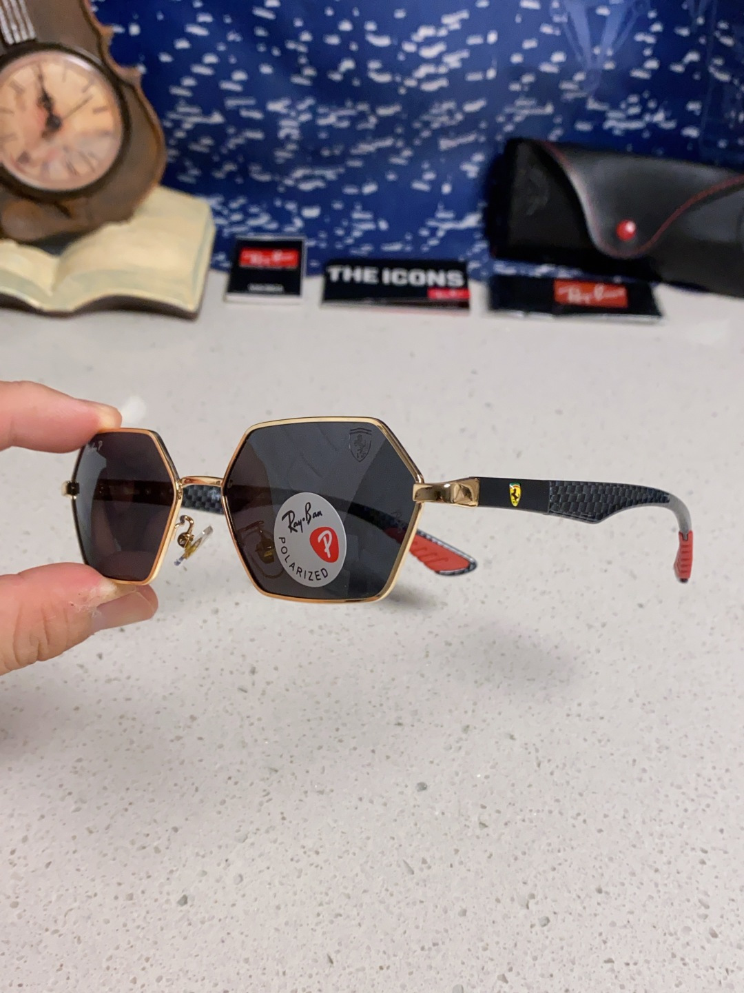 RAYBAN レイバン サングラス フェラーリ コラボ 2025年新作 偏光 メンズ レディース 男女兼用 全6色展開 RB3137 - 画像 9