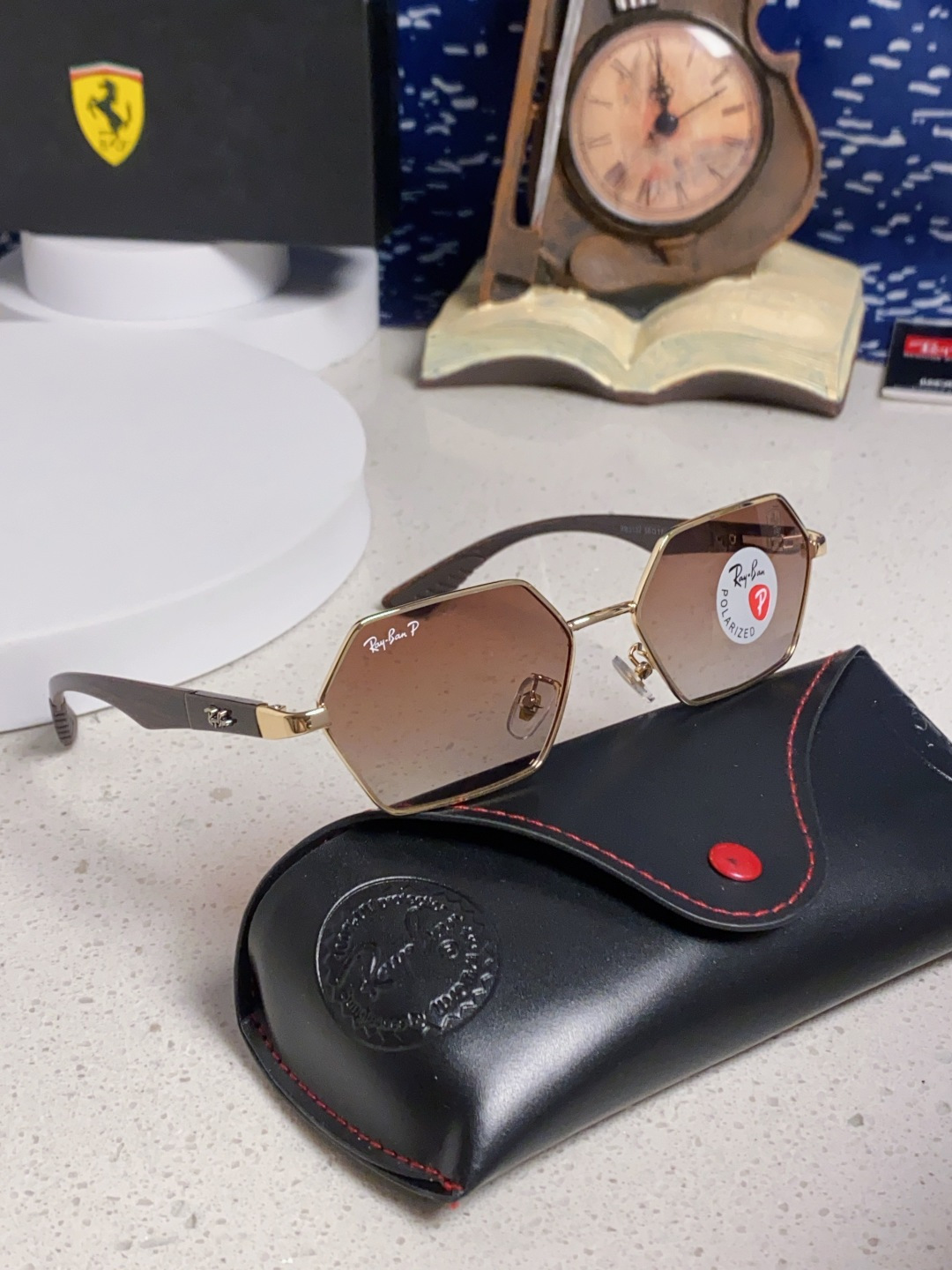 RAYBAN レイバン メンズサングラス RB3137 フェラーリコラボ 軽量 偏光 メンズ レディース 全6色展開 - 画像 2