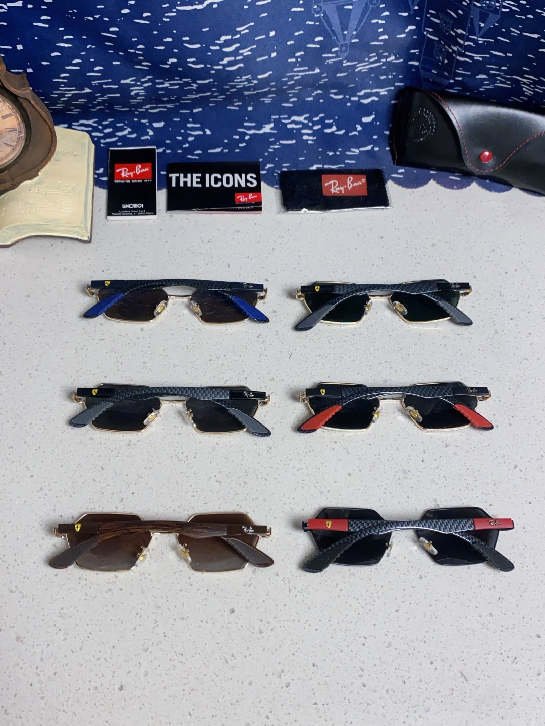 RAYBAN レイバン メンズサングラス フェラーリコラボ ポリカーボネート レンズ 2025年新作 金 黒 ブラック 6色展開 - 画像 3