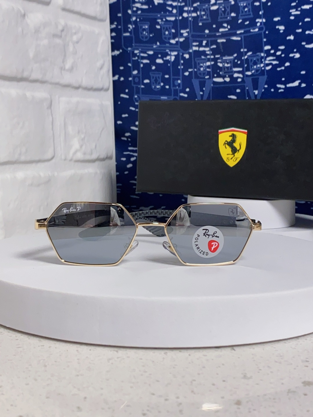 RAYBAN レイバン メンズサングラス フェラーリコラボ ポリカーボネート レンズ 2025年新作 金 黒 ブラック 6色展開 - 画像 5
