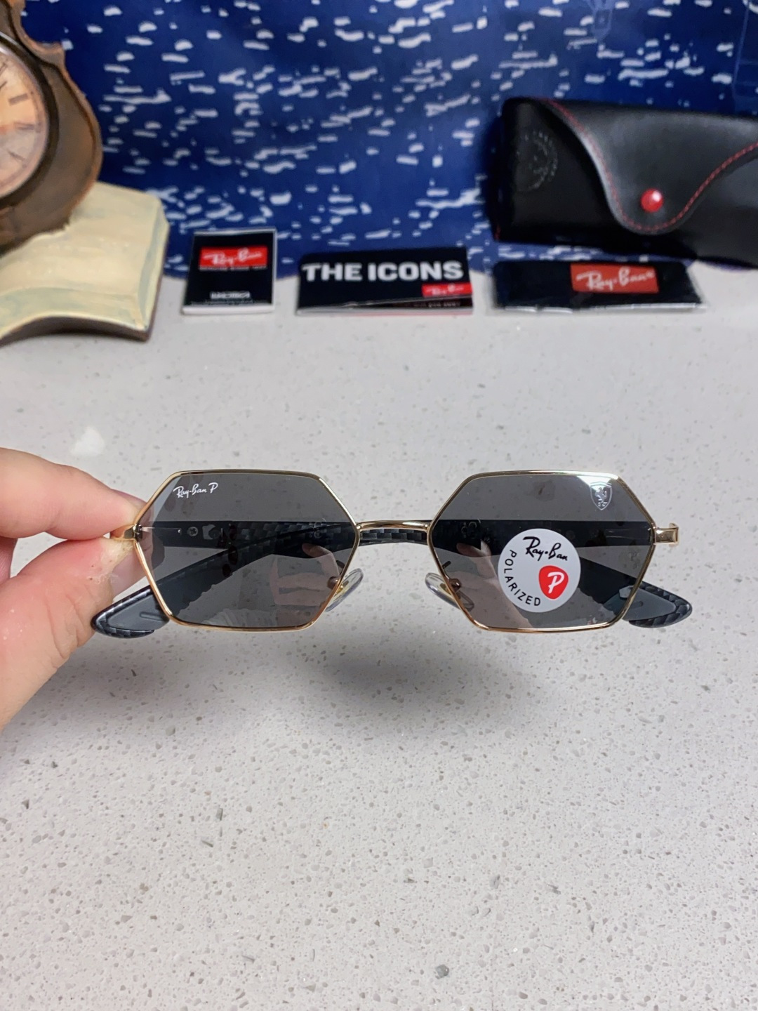 RAYBAN レイバン メンズサングラス フェラーリコラボ ポリカーボネート レンズ 2025年新作 金 黒 ブラック 6色展開 - 画像 7