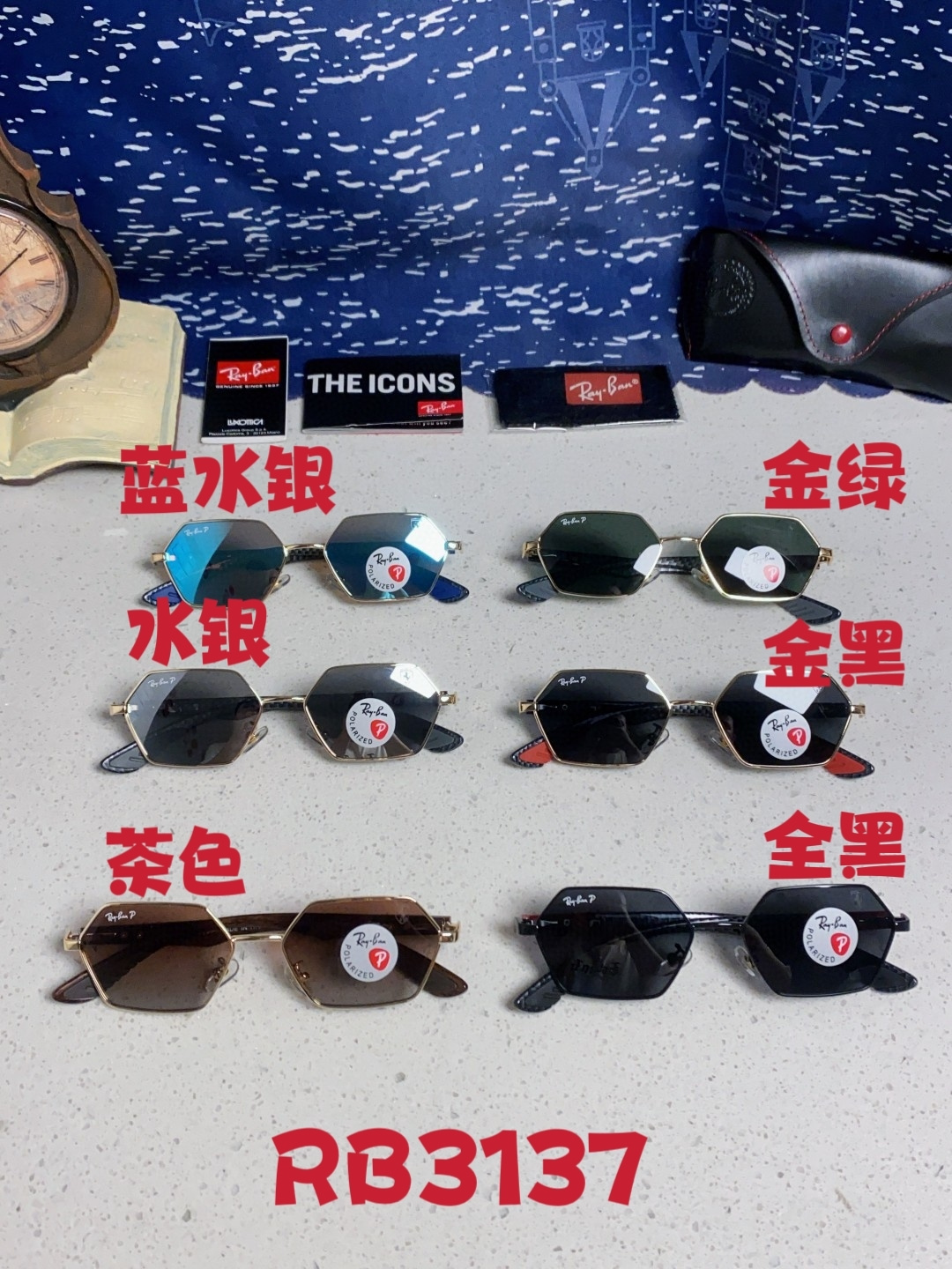 RAY-BAN レイバン サングラス メンズ レディース フラッグシップモデル 軽量 耐衝撃 偏光レンズ 通勤 男女兼用 ブルーレンズ 多色展開 RB3137 - 画像 4