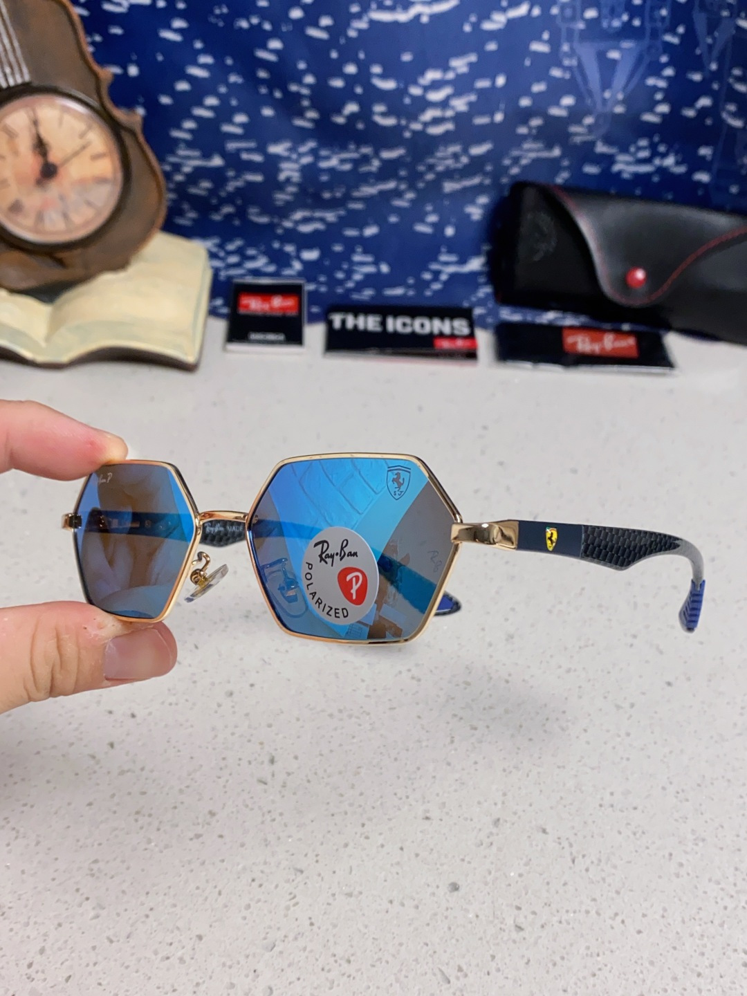 RAY-BAN レイバン サングラス メンズ レディース フラッグシップモデル 軽量 耐衝撃 偏光レンズ 通勤 男女兼用 ブルーレンズ 多色展開 RB3137 - 画像 9