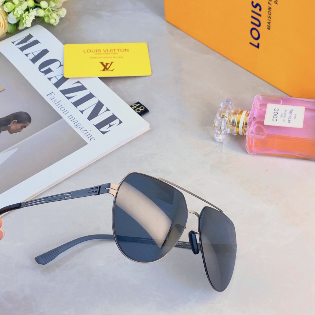LOUIS VUITTON ルイヴィトン サングラス ステンレススチール フレーム メンズ ブラック - 画像 7