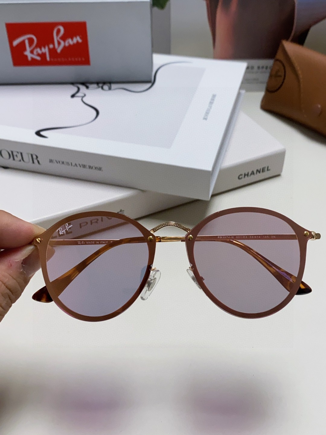 RAYBAN レイバン メガネ レディース メンズ RB3574 鏡框 フレーム トートバッグ ブランド ピンク ブラック ブラウン 11色展開 - 画像 7