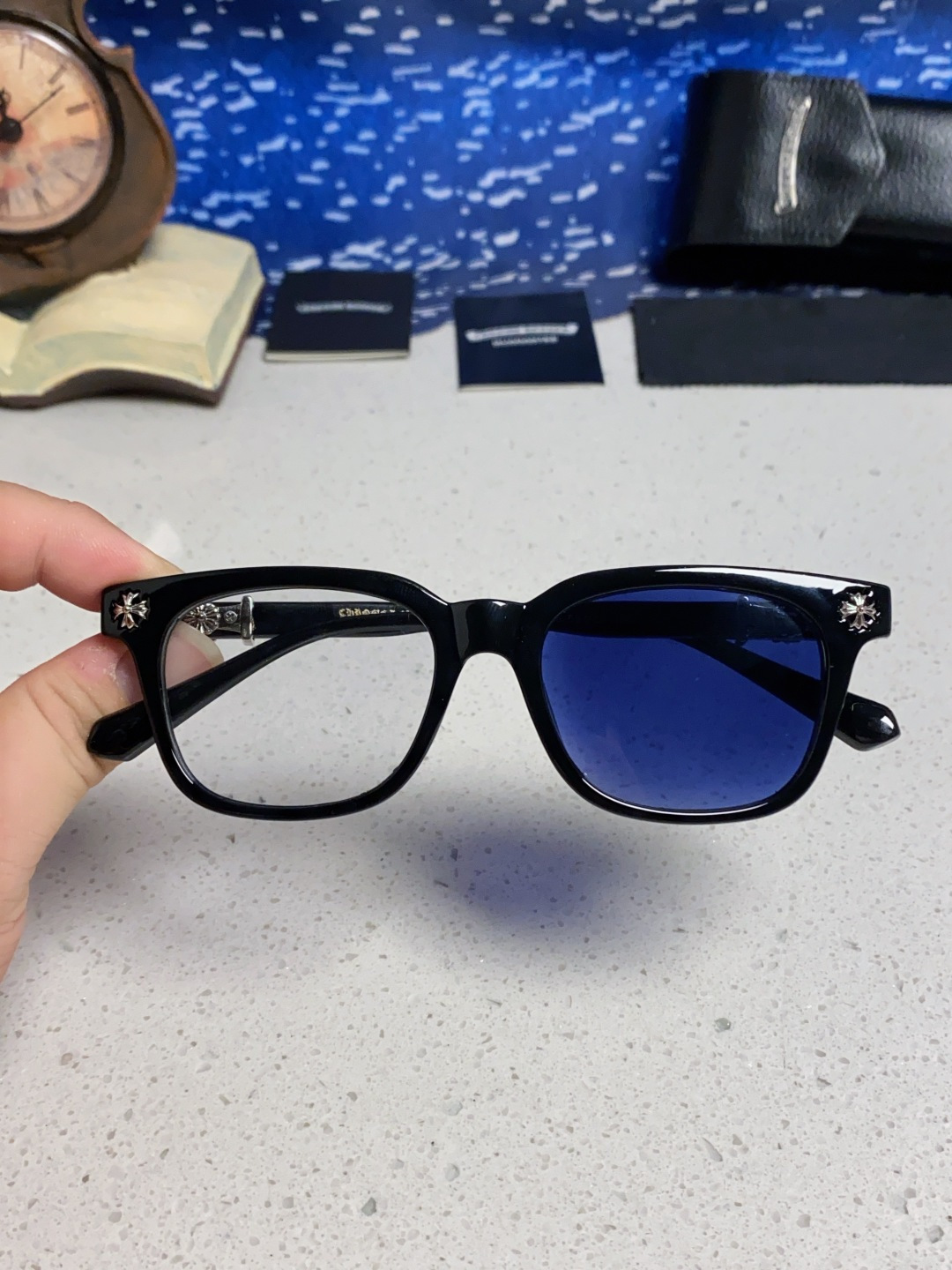 CHROME HEARTS クロムハーツ メガネ UV変色 高清 サングラス ブラック 多色展開 - 画像 8
