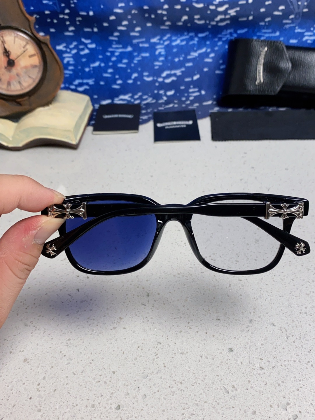 CHROME HEARTS クロムハーツ メガネ UV変色 高清 サングラス ブラック 多色展開 - 画像 9