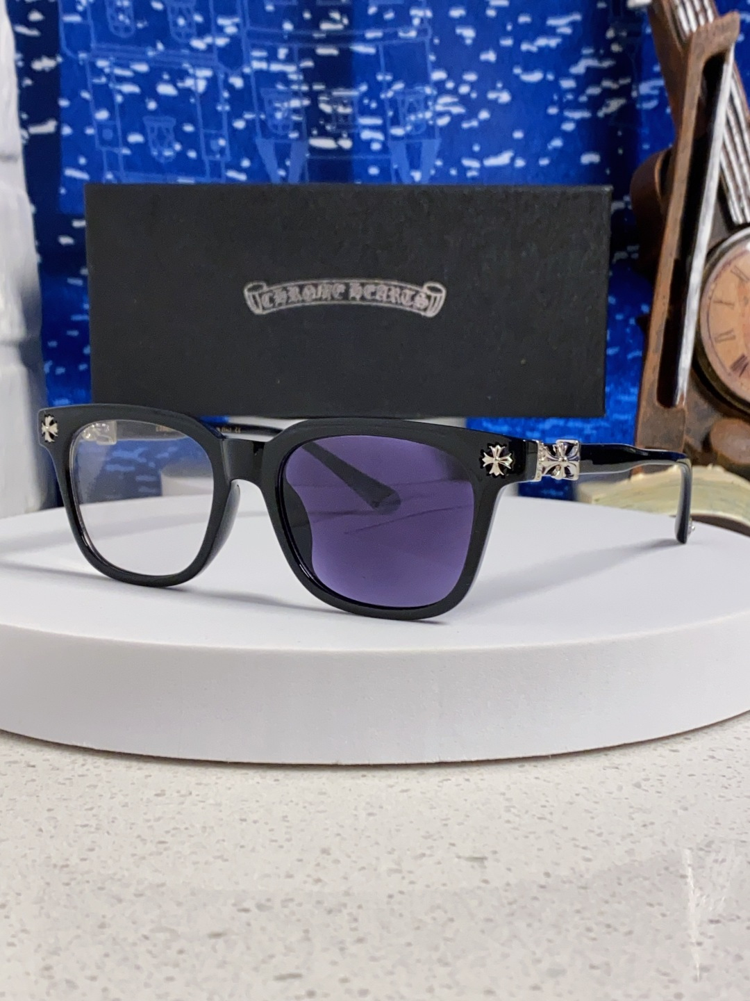 CHROME HEARTS クロムハーツ サングラス UV変色 高清 サングラス メンズ レディース ブラック 多色展開