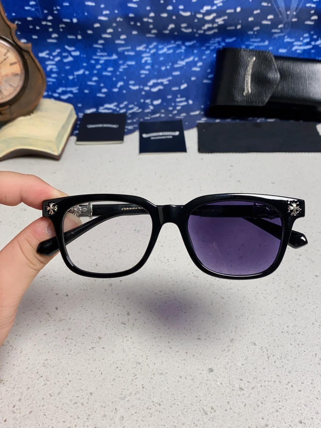 CHROME HEARTS クロムハーツ サングラス UV変色 高清 サングラス メンズ レディース ブラック 多色展開 - 画像 8