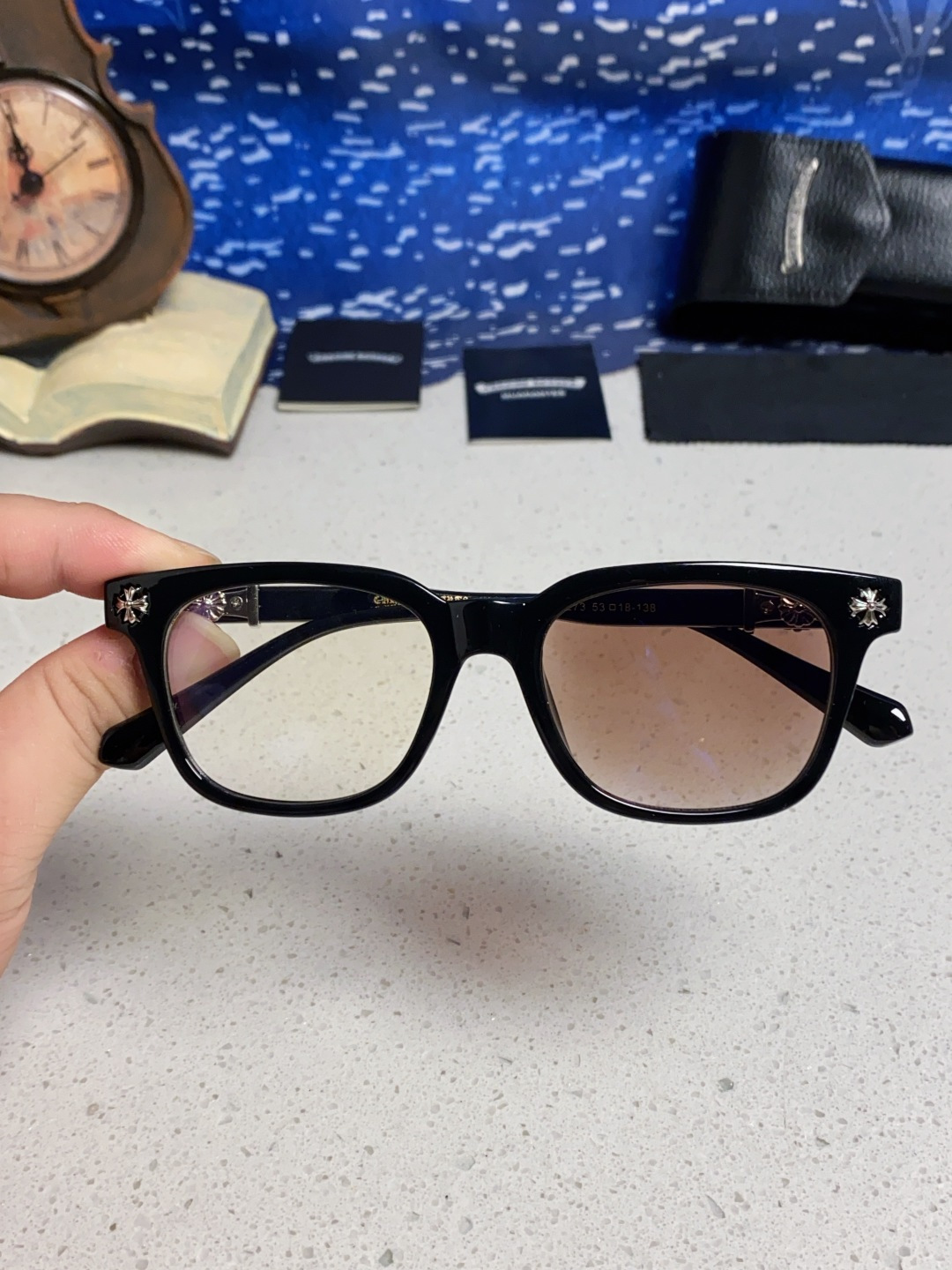 CHROME HEARTS クロムハーツ サングラス UV変色 フラットメタル メンズ レディース ブラック 多色展開 - 画像 8