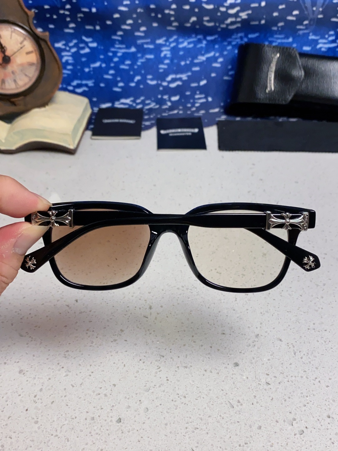 CHROME HEARTS クロムハーツ サングラス UV変色 フラットメタル メンズ レディース ブラック 多色展開 - 画像 9