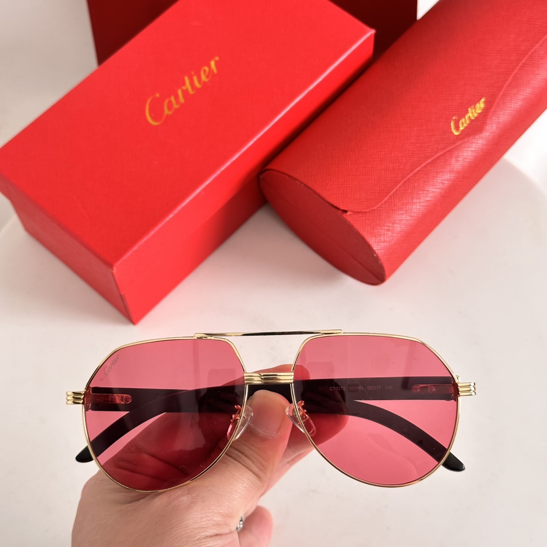 Cartier カルティエ サングラス MODEL CT0272 カルティエ対応 メンズ 限定カラー 全6色展開 - 画像 3