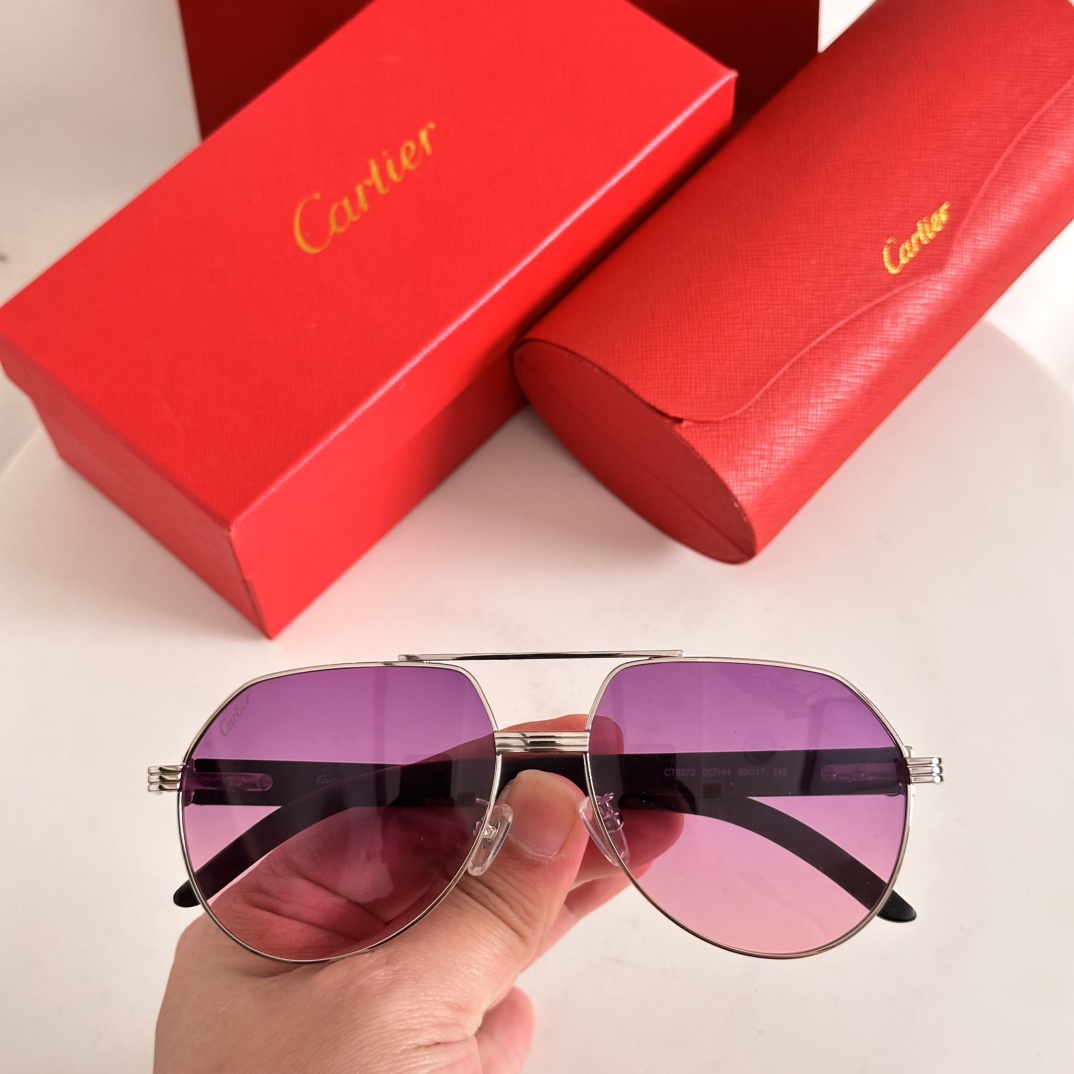 Cartier カルティエ サングラス MODEL CT0272 カルティエ対応 メンズ 限定カラー 全6色展開 - 画像 4