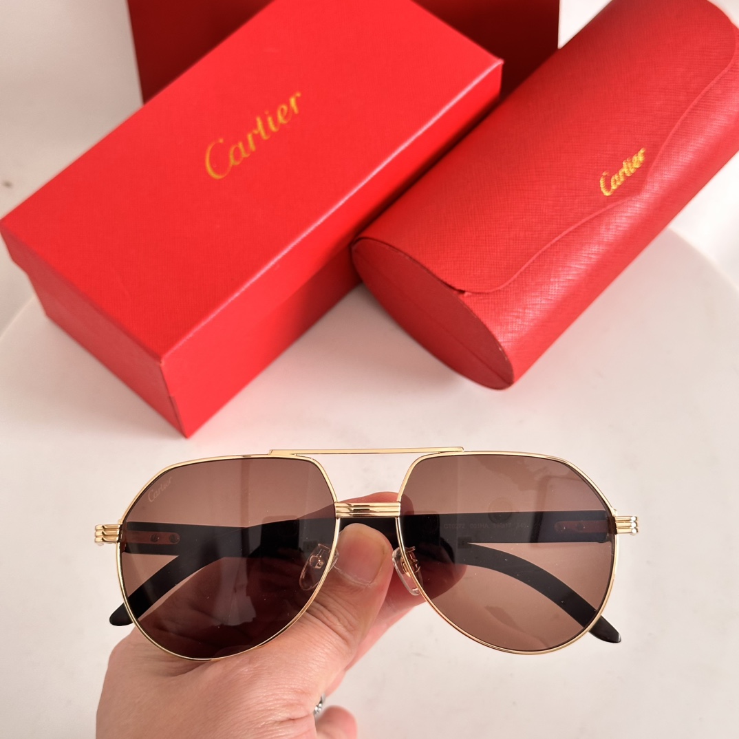 Cartier カルティエ サングラス MODEL CT0272 カルティエ対応 メンズ 限定カラー 全6色展開 - 画像 7