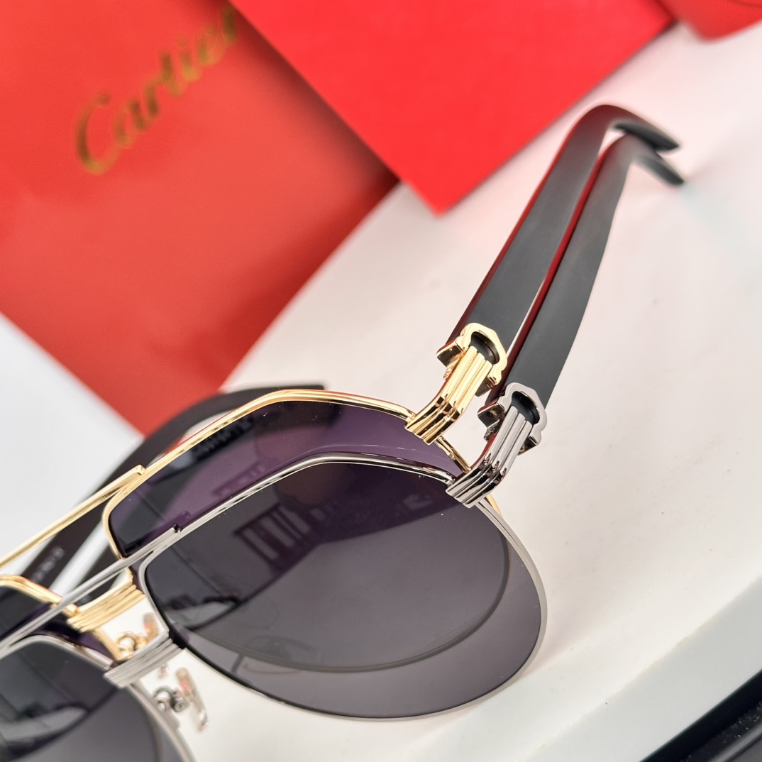 CARTIER カルティエ サングラス CT0272 59口17-145 男性用 メンズ 金属フレーム 6色展開 - 画像 3