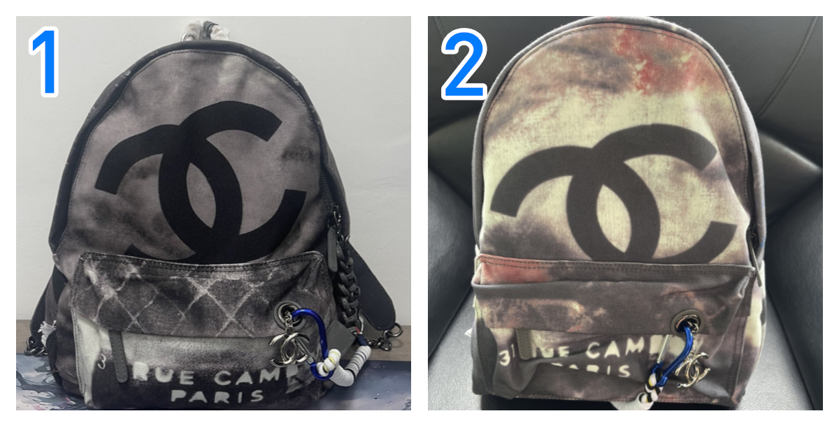 CHANEL シャネル 　アクト2コレクション　グラフィティリュック　キャンバス　バッグ ブラック デザイン