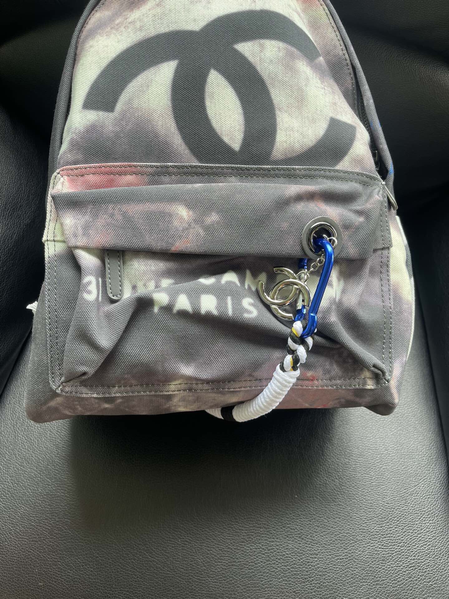 CHANEL シャネル 　アクト2コレクション　グラフィティリュック　キャンバス　バッグ ブラック デザイン - 画像 8