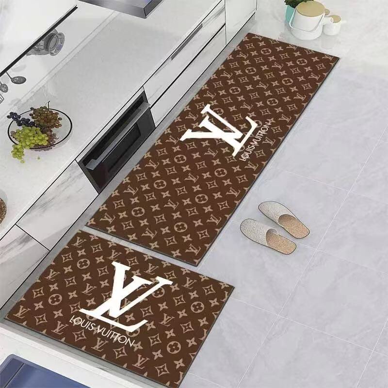 LOUIS VUITTON　ルイヴィトン　キッチンマット　カーペット絨毯　人気トイレマット　玄関/ベッドルーム/浴室/フロアマット　2種サイズ　モノグラム - 画像 3