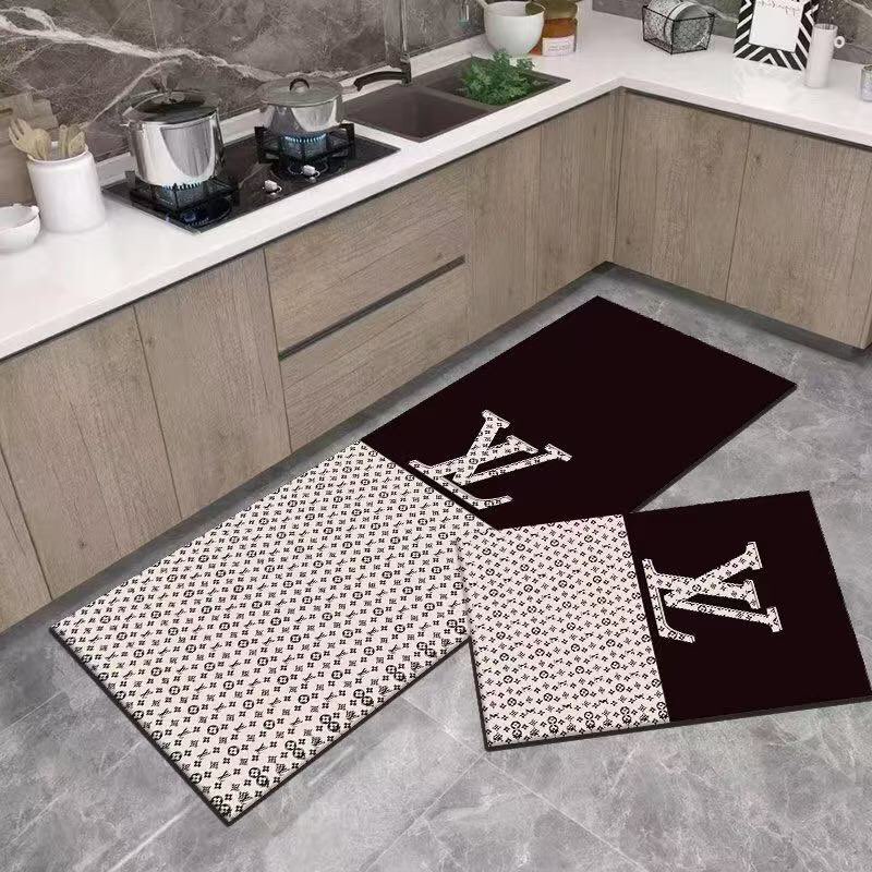 ルイヴィトン LOUIS VUITTON　カーペット絨毯　人気トイレマット　プレミアムキッチンマット　キッチンマット 2点セット 4種類 - 画像 2