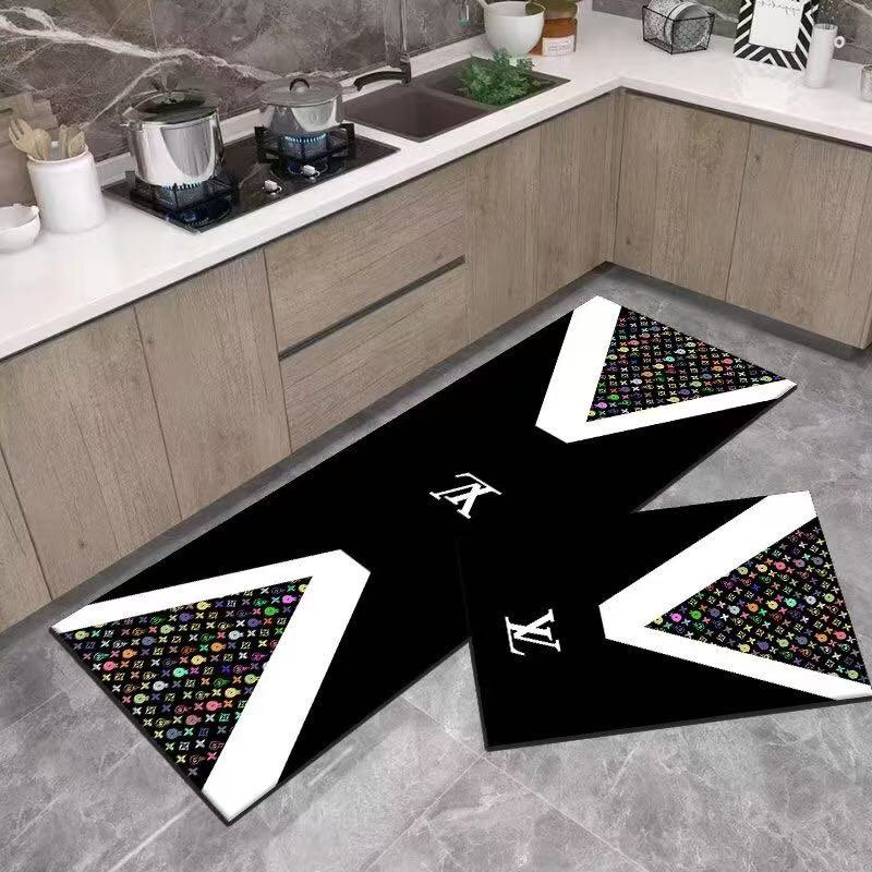 ルイヴィトン LOUIS VUITTON　カーペット絨毯　人気トイレマット　プレミアムキッチンマット　キッチンマット 2点セット 4種類 - 画像 5