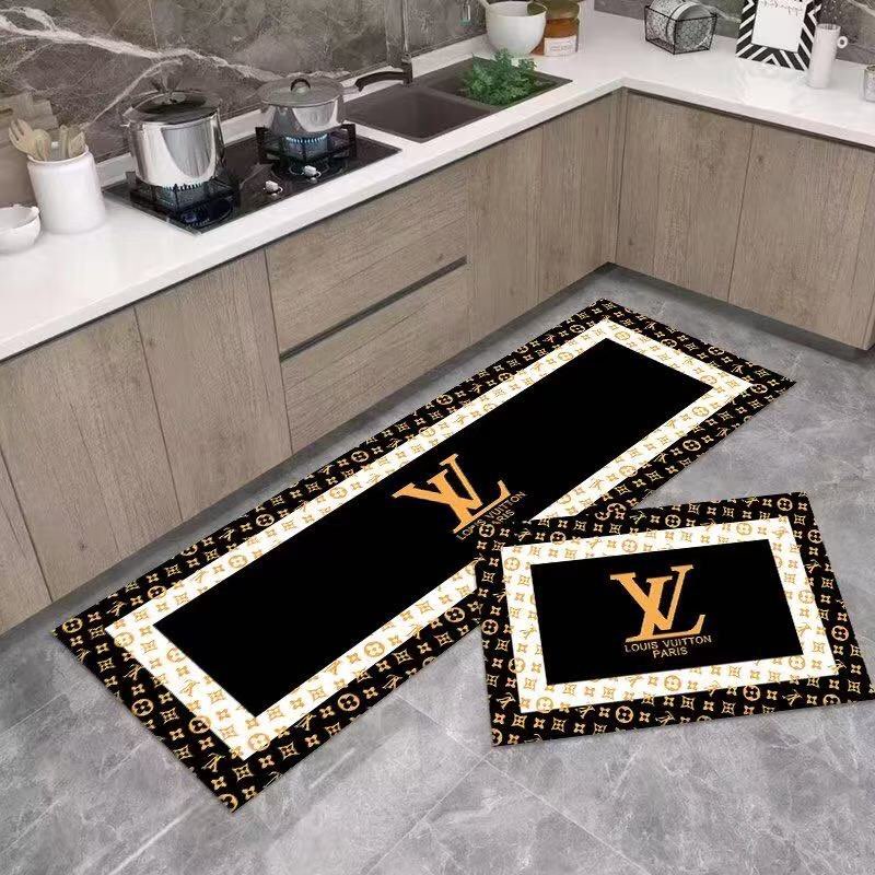 ルイヴィトン LOUIS VUITTON　カーペット絨毯　人気トイレマット　プレミアムキッチンマット　キッチンマット 2点セット 4種類 - 画像 3