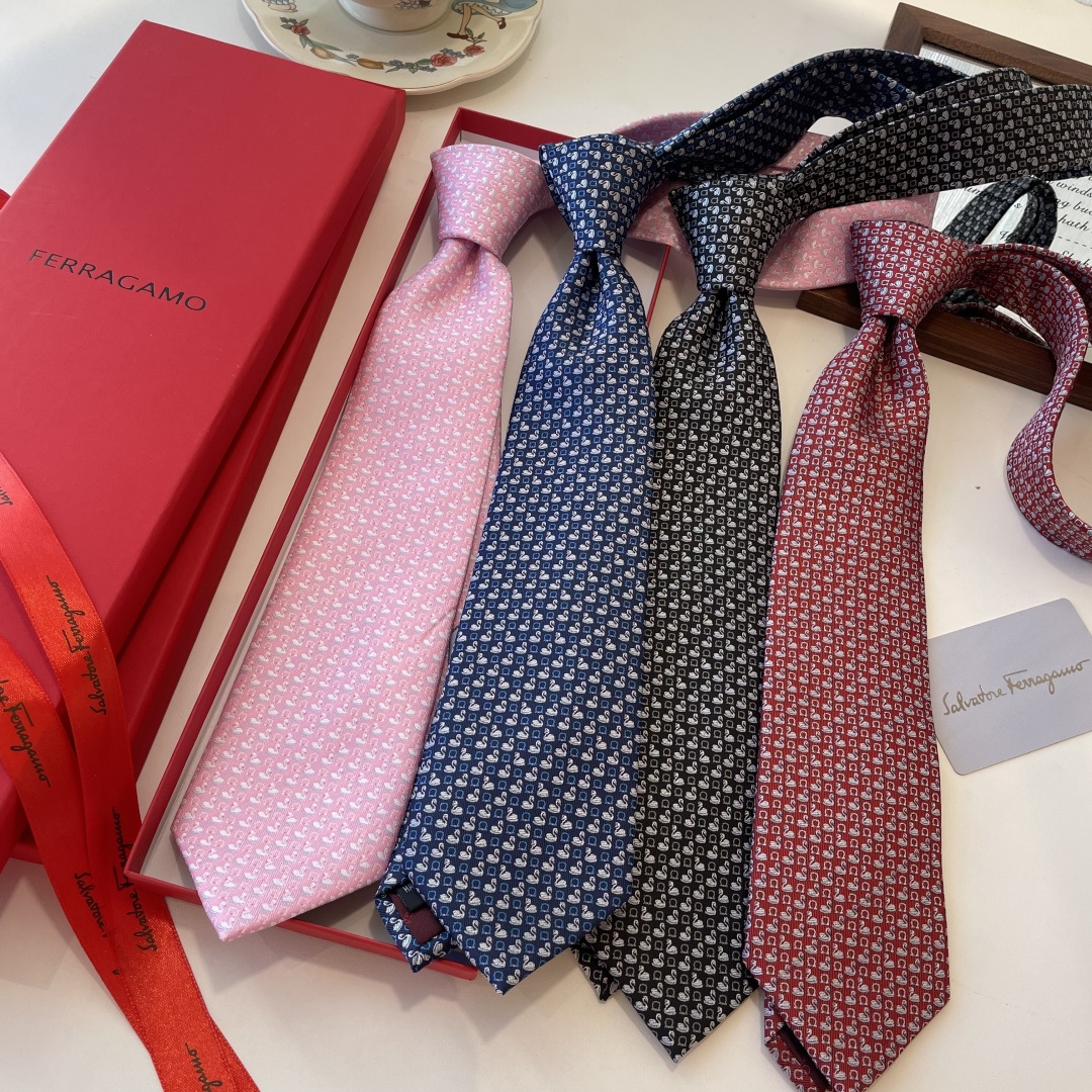 フェラガモ風 ネクタイ フェラガモ調 結婚式 ホスト 衣装 高級シルク調 光沢 水色 ネイビー レッド ブルー