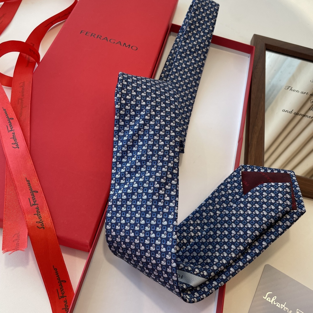 フェラガモ風 ネクタイ フェラガモ調 結婚式 ホスト 衣装 高級シルク調 光沢 水色 ネイビー レッド ブルー - 画像 8