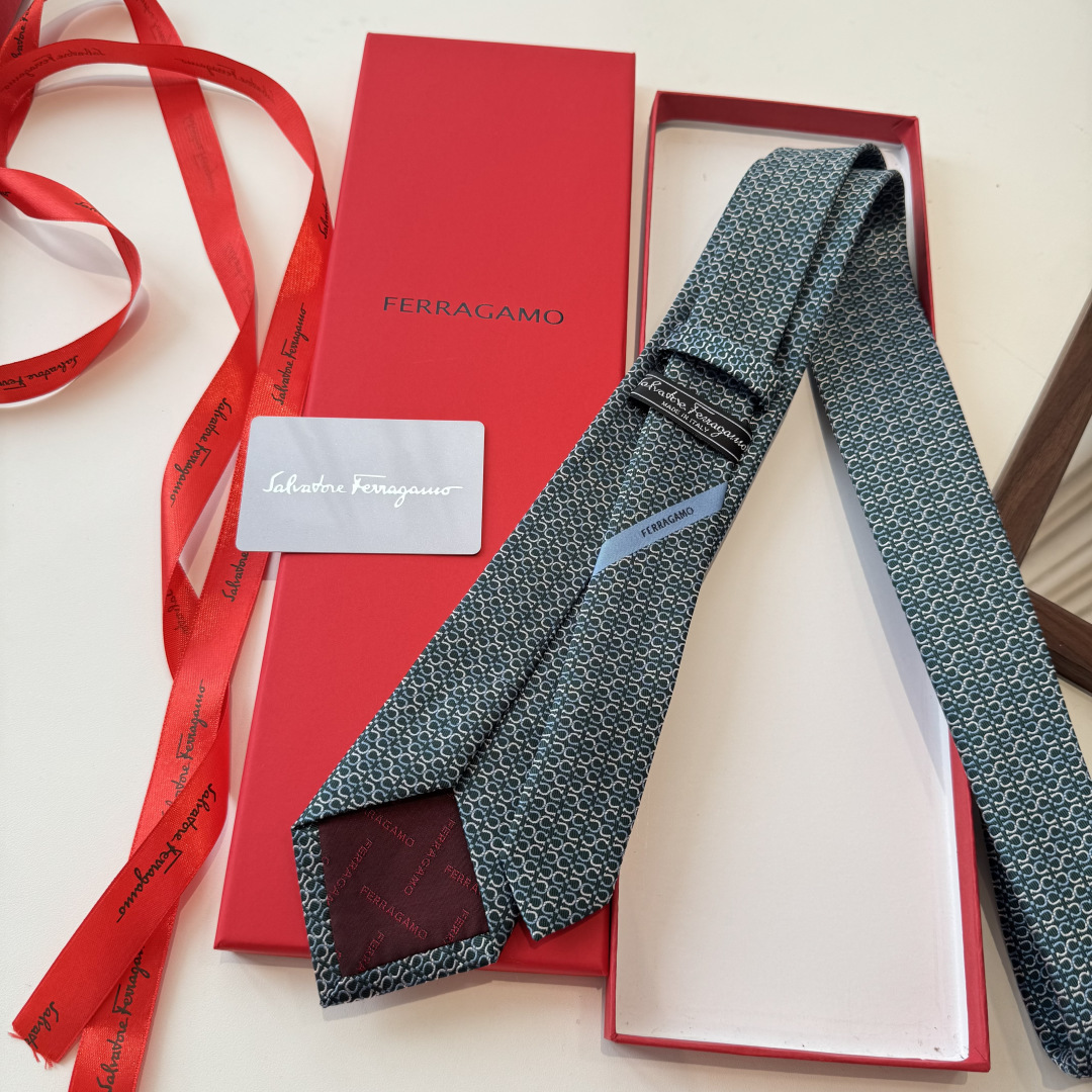 フェラガモ風 ネクタイ フェラガモ調 結婚式 ホスト 衣装 高級シルク調 光沢 ライトブルー - 画像 8