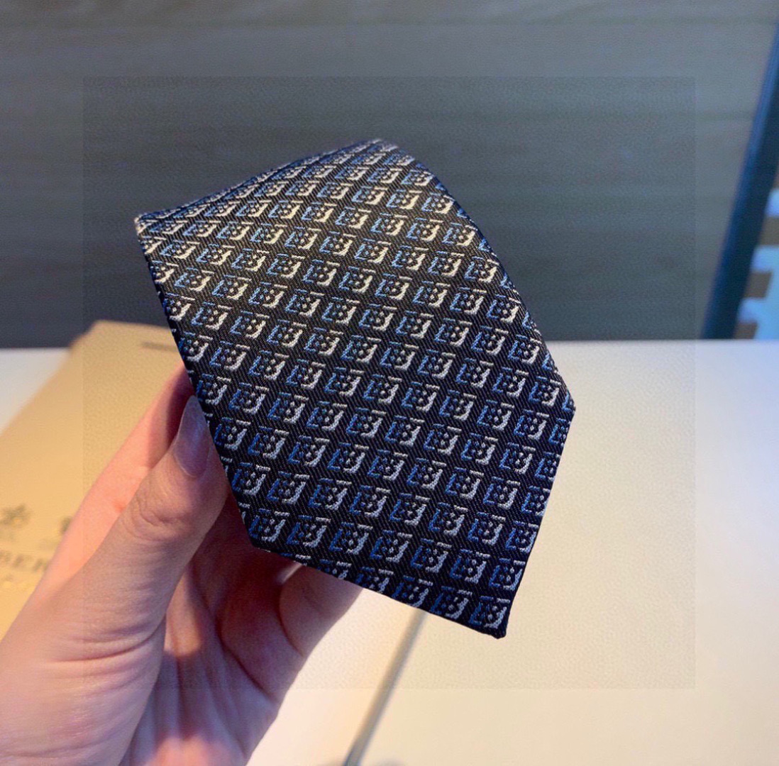BURBERRY風 ネクタイ プレゼント ホスト 衣装 高級シルク調 光沢 ネイビー - 画像 4