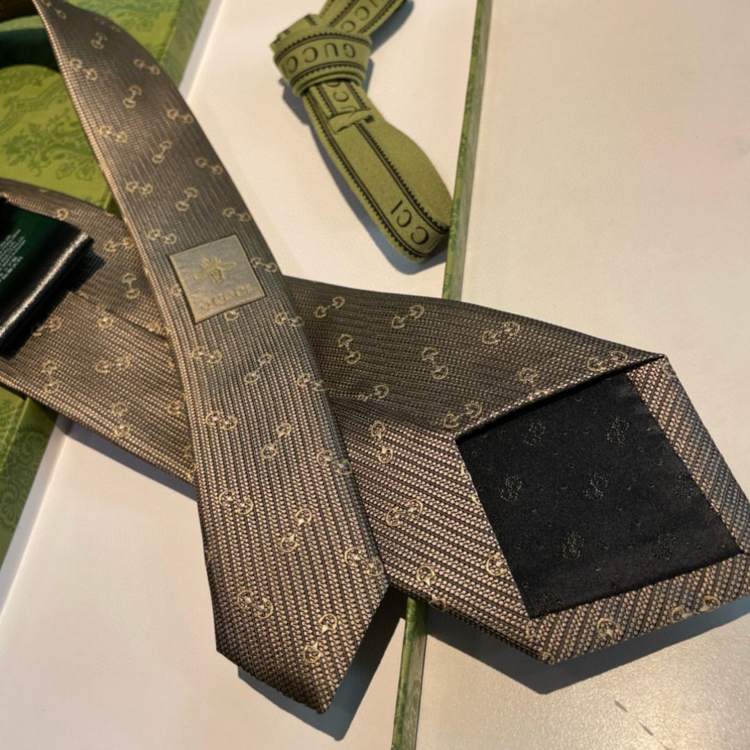 GG柄 ネクタイ グッチ風 結婚式 ホスト 衣装 高級シルク調 光沢 グリーン - 画像 9