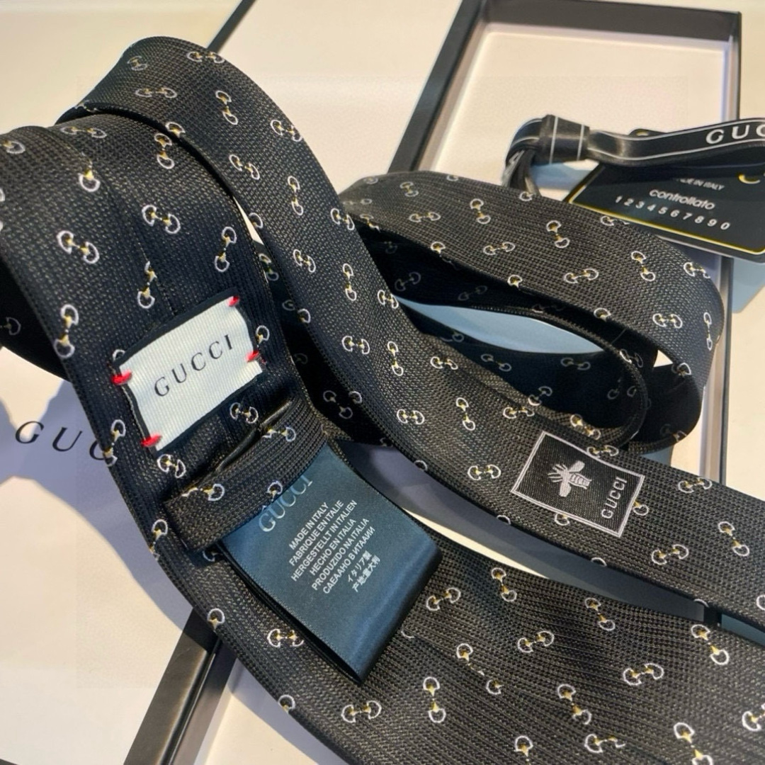 GG柄 ネクタイ プレゼント ギフト ホスト 衣装 高級シルク調 光沢 シルバー - 画像 5