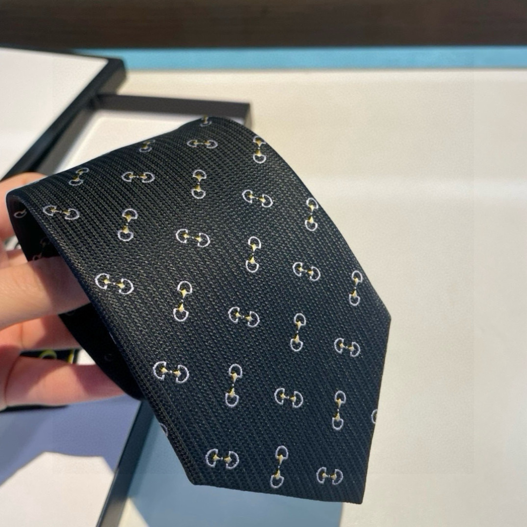 GG柄 ネクタイ プレゼント ギフト ホスト 衣装 高級シルク調 光沢 シルバー - 画像 6