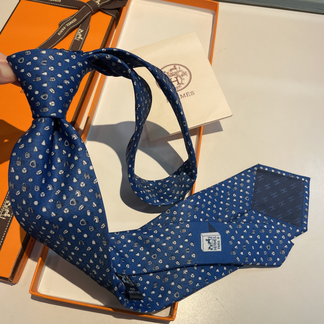 H織り ネクタイ ヘレズ風 プレゼント 衣装 高級シルク調 光沢 ネイビー - 画像 9