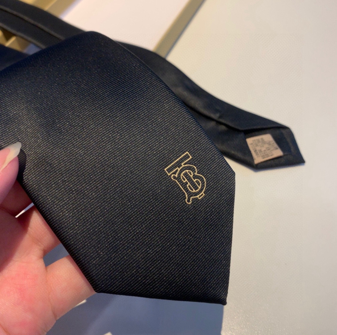 TBロゴ ネクタイ バーバリー調 結婚式 ホスト 衣装 高級シルク調 光沢 ゴールド ネイビー - 画像 5