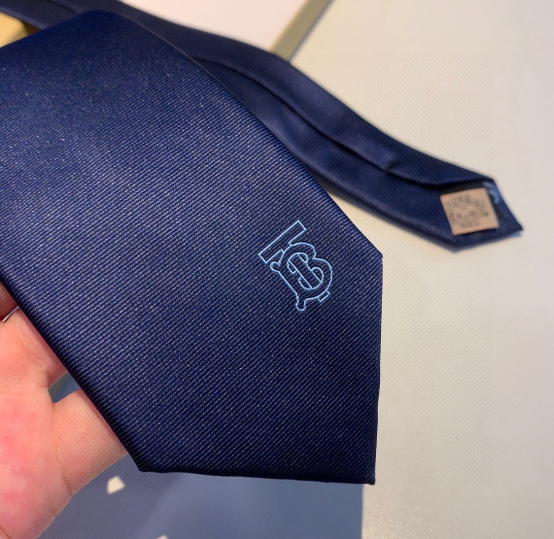 TBロゴ風 ネクタイ ブランド調 結婚式 ホスト 衣装 高級シルク調 光沢 ネイビー - 画像 5