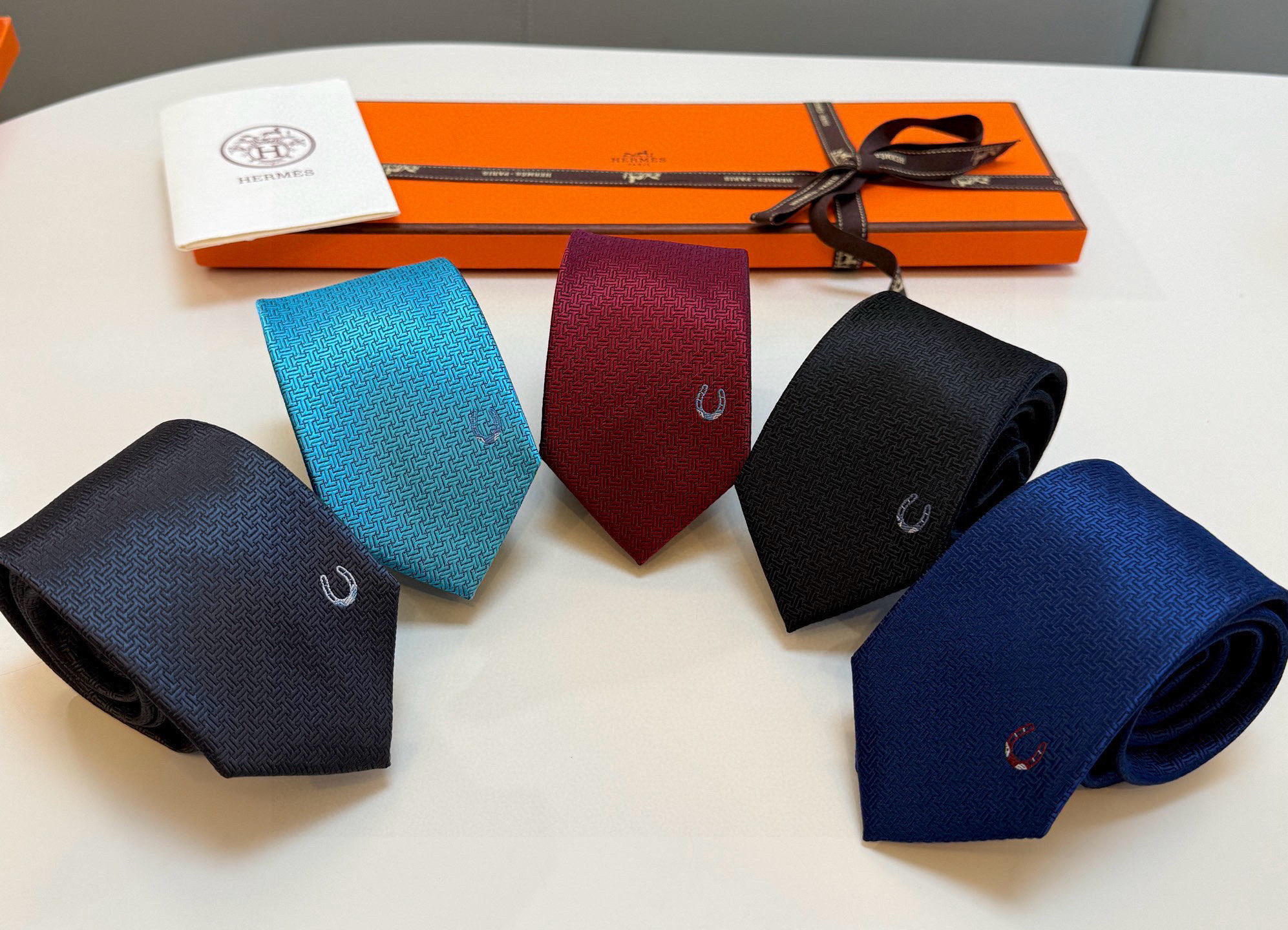 H織り ネクタイ バッグ風 結婚式 ホスト 衣装 高級シルク調 光沢 水色 - 画像 8