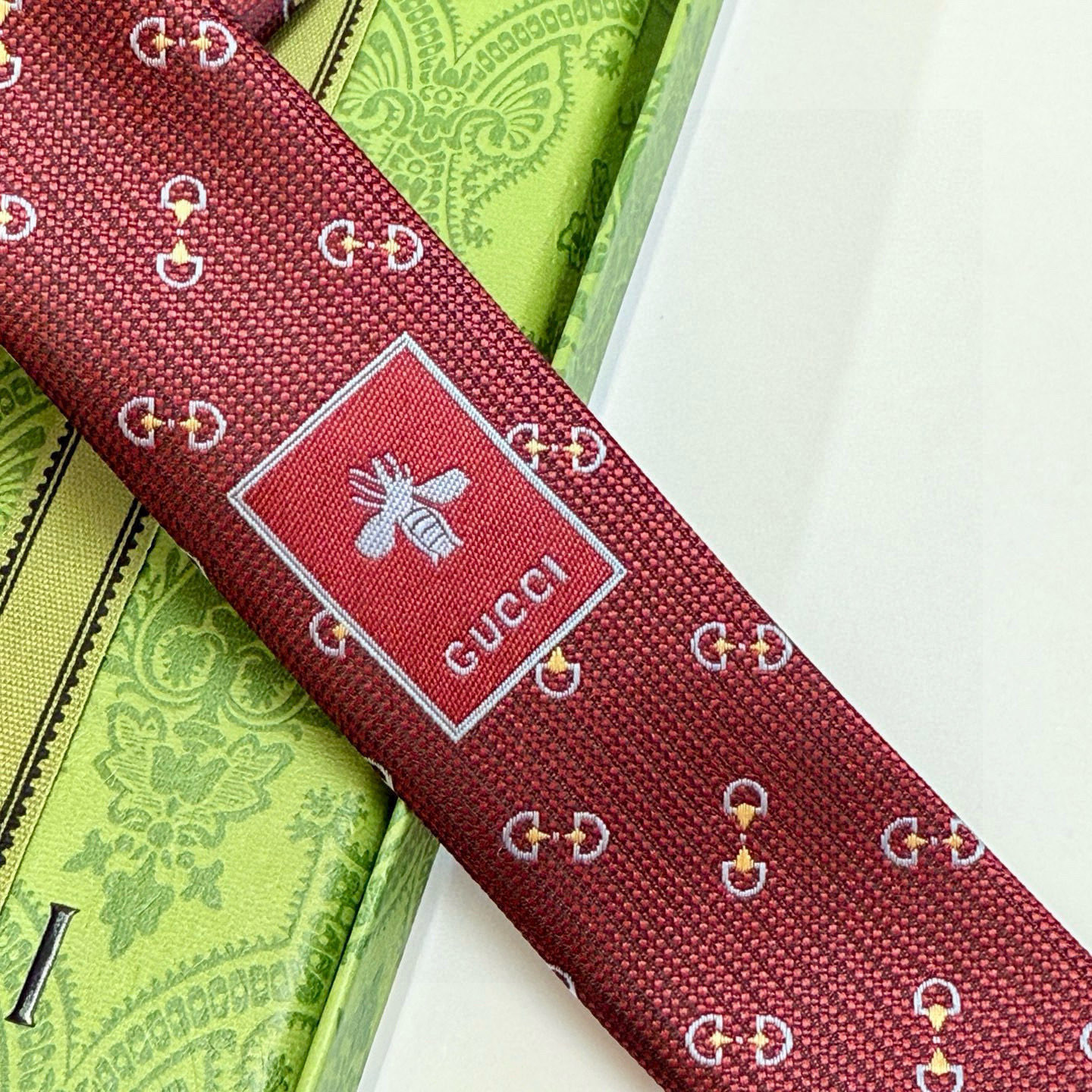 GG柄 ネクタイ グッチ風 プレゼント ホスト 衣装 高級シルク調 光沢 ネイビー - 画像 8