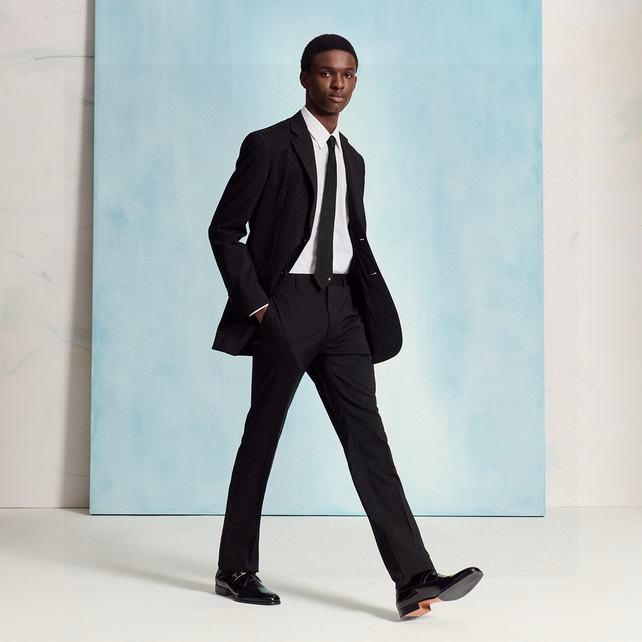 ハーデン柄 ネクタイ ハイブランド調 プレゼント 結婚式 ホスト 衣装 高級シルク調 光沢 ネイビー - 画像 6