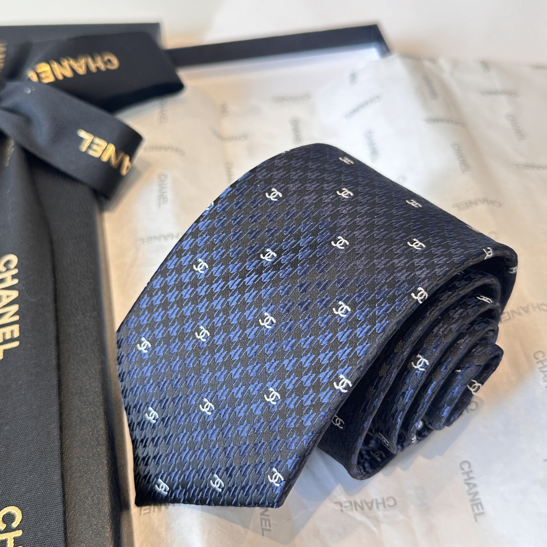 ハイブランド調 ネクタイ チェーン ホスト 衣装 プレゼント 高級シルク調 光沢 黒色 藏藍 - 画像 7