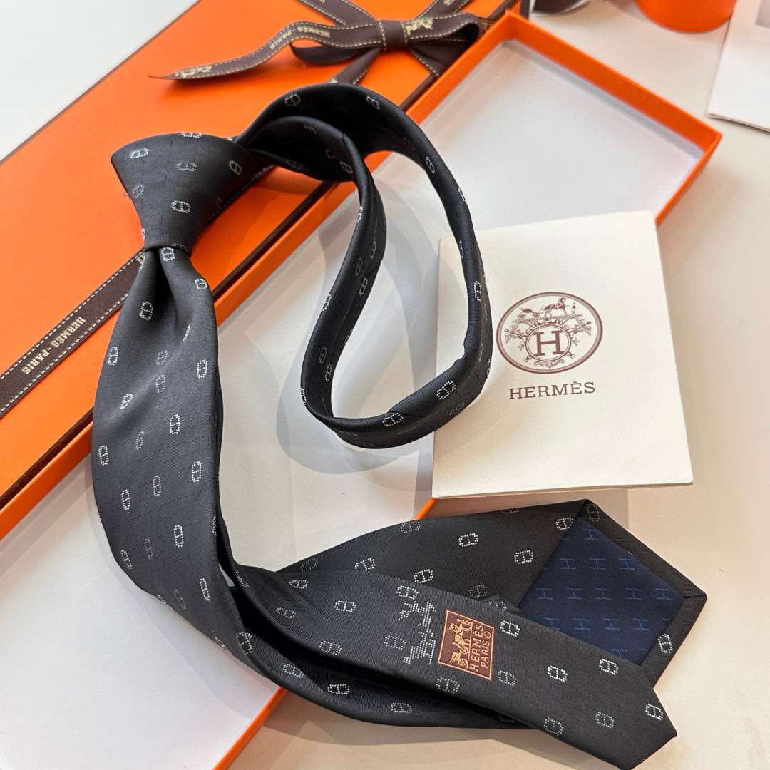 H織り ネクタイ ヘレズ風 プレゼント ホスト 衣装 高級シルク調 光沢 ネイビー - 画像 3