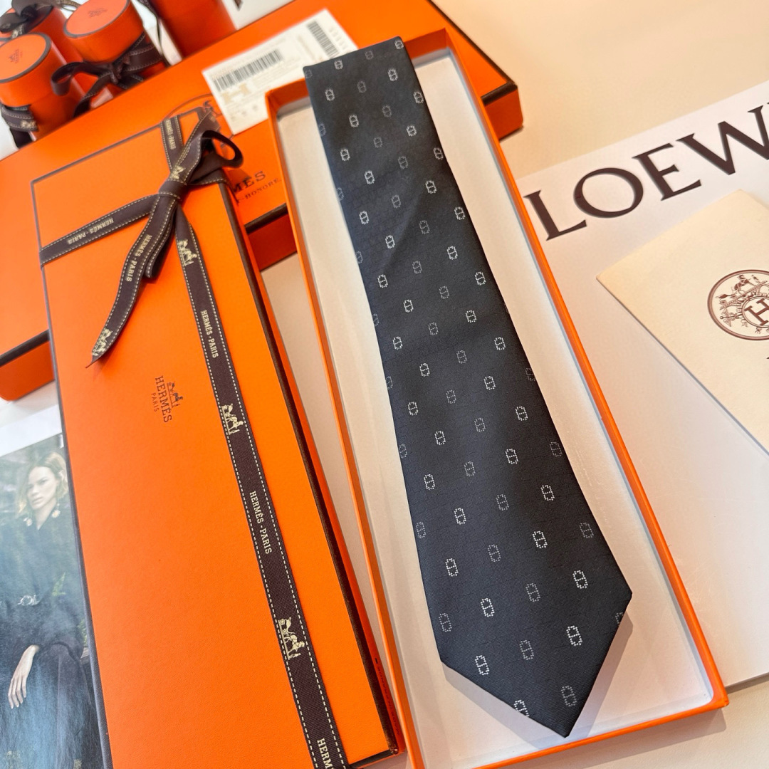 H織り ネクタイ ヘレズ風 プレゼント ホスト 衣装 高級シルク調 光沢 ネイビー - 画像 5