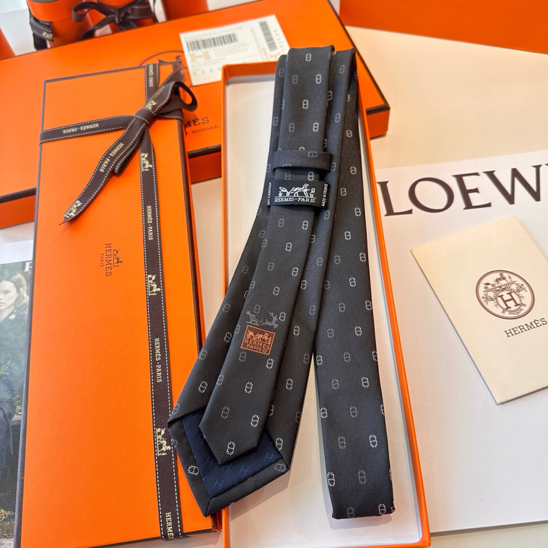 H織り ネクタイ ヘレズ風 プレゼント ホスト 衣装 高級シルク調 光沢 ネイビー - 画像 6