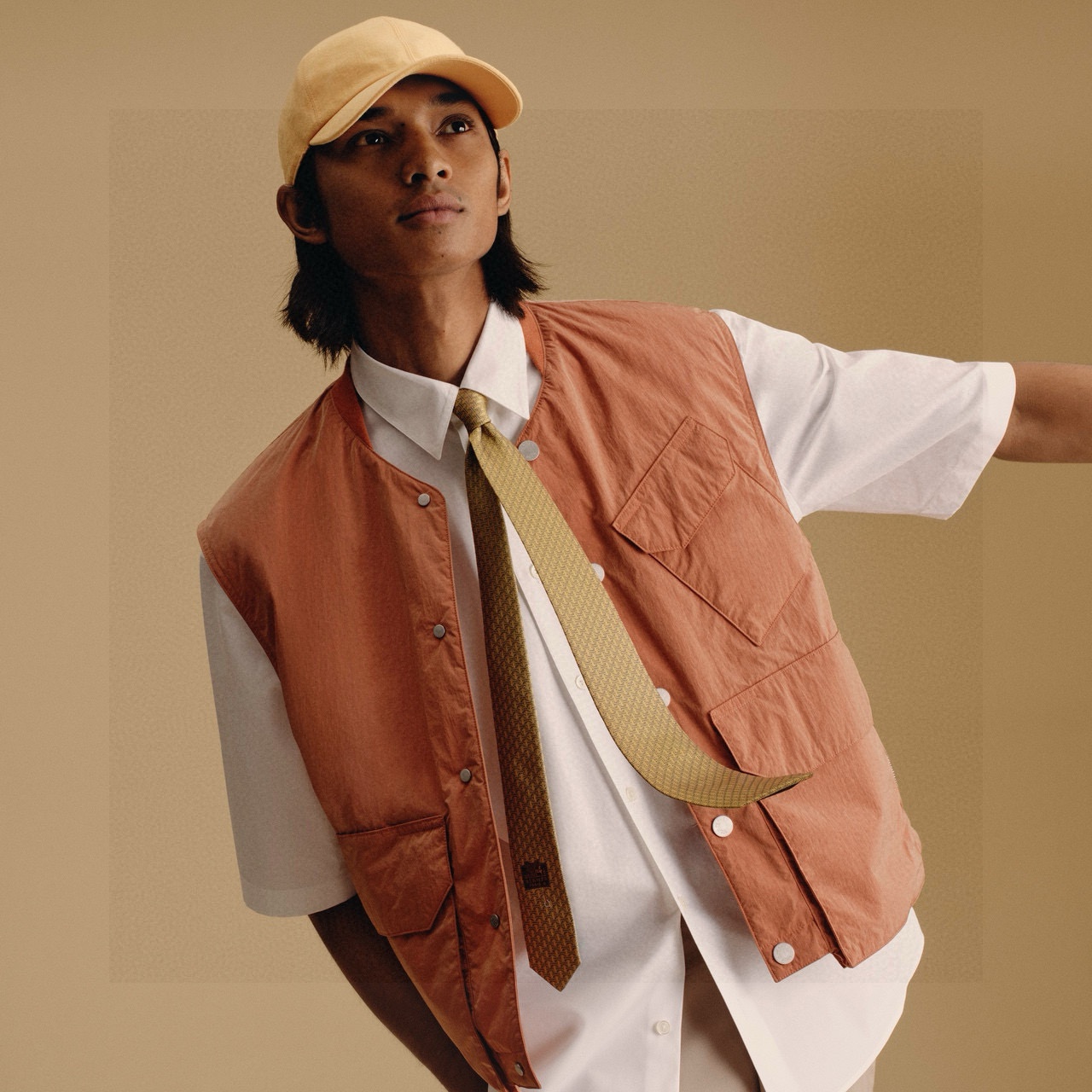 H織り ネクタイ ハイブランド調 プレゼント ホスト 衣装 高級シルク調 光沢 ゴールド