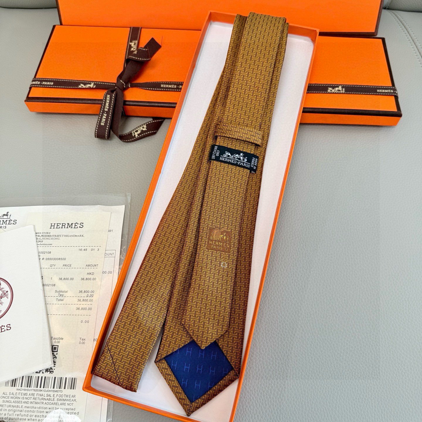 H織り ネクタイ ハイブランド調 プレゼント ホスト 衣装 高級シルク調 光沢 ゴールド - 画像 9