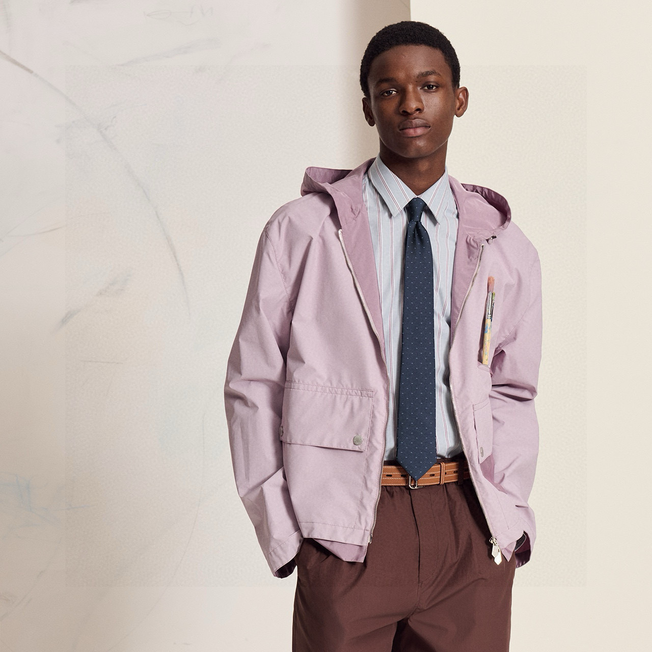 H織り ネクタイ ハイブランド調 結婚式 ホスト 衣装 高級シルク調 光沢 水色 - 画像 5