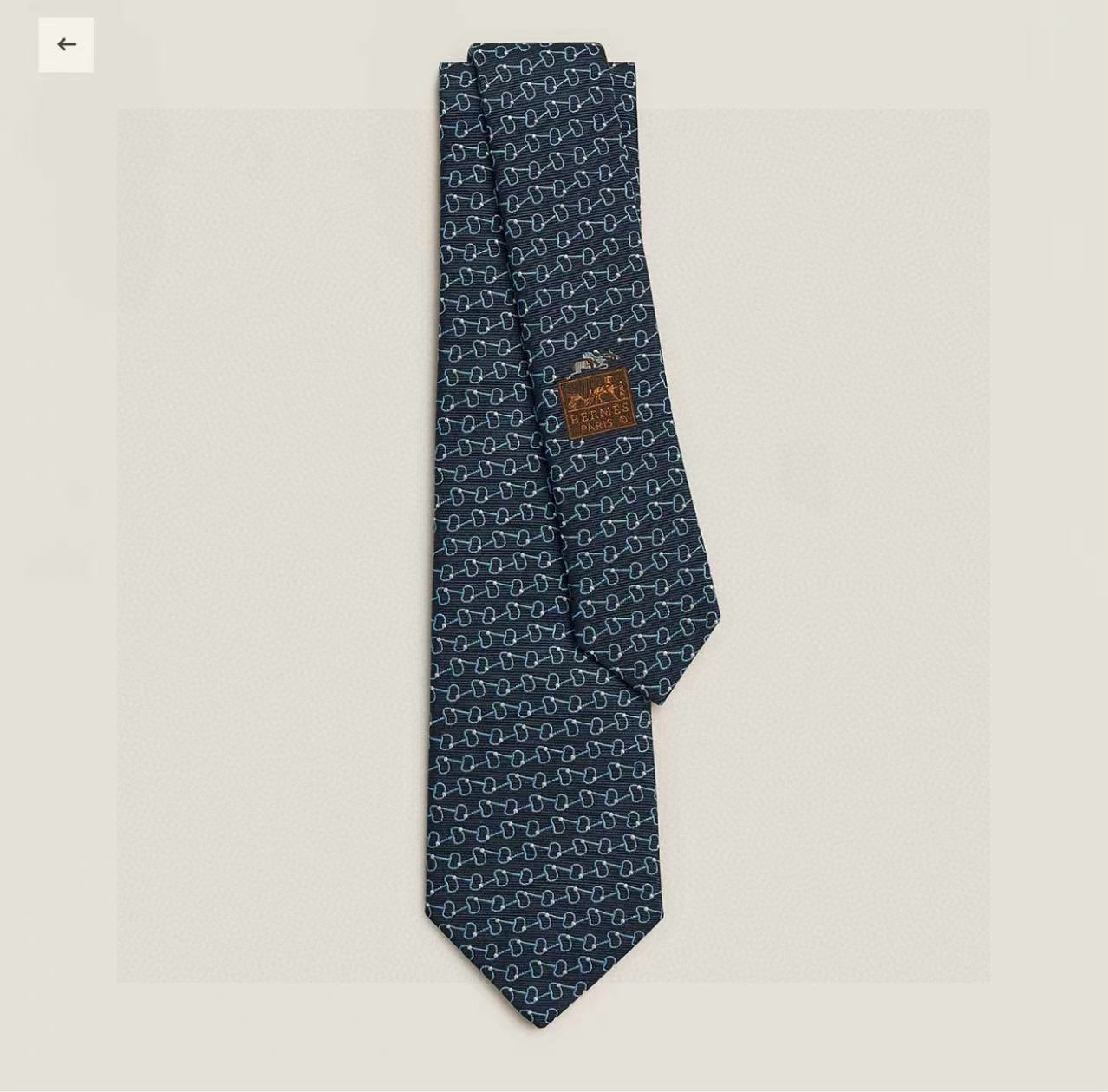 H柄 ネクタイ ハイブランド調 結婚式 ホスト 衣装 高級シルク調 光沢 ネイビー